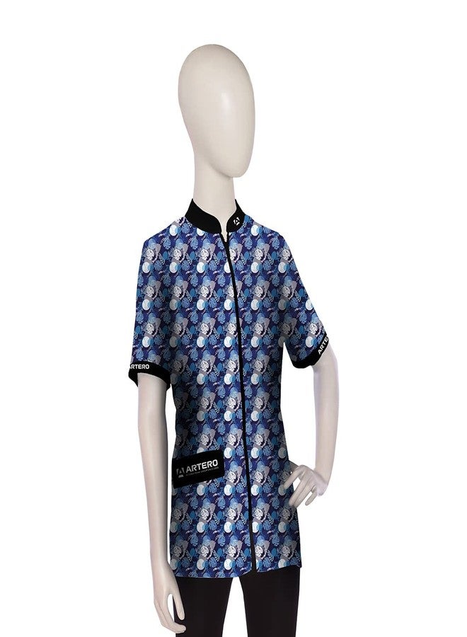 أرتيرو مريلة أرتيرو ميامي مصممة خصيصًا لمصففي الكلاب وأخصائيي العيادات البيطرية، مصنوعة من البوليستر بنسبة 100%، متينة للغاية، ومريحة وخفيفة الوزن - لون فيروزي، مقاس L - Image 2